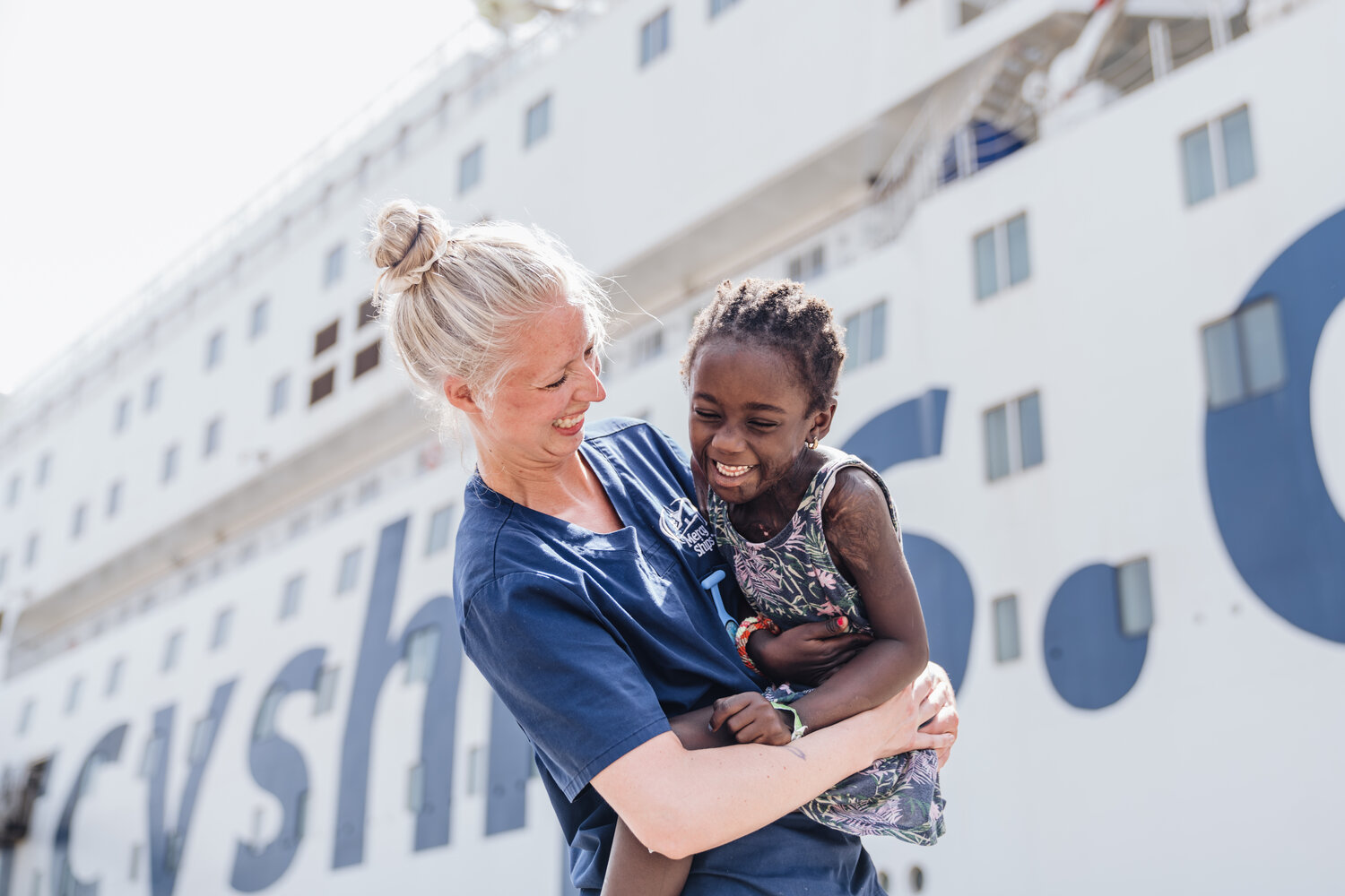 An expression of joy on a recent Mercy Ships mission.